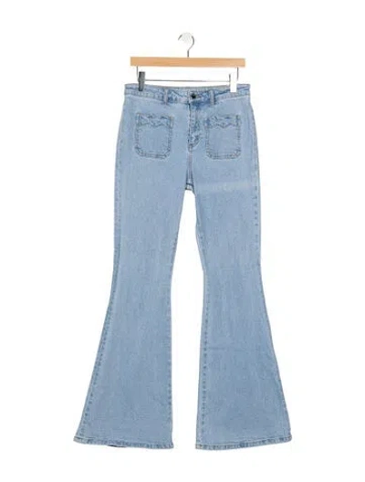 Pre-owned Retroféte High-rise Flared Jeans In Blue