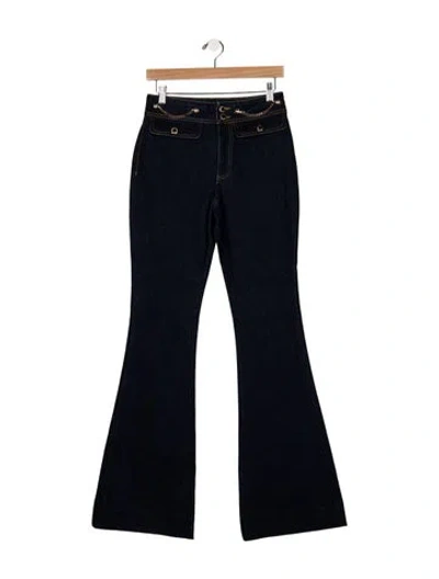 Pre-owned Retroféte High-rise Flared Jeans In Blue