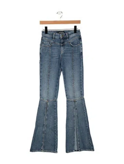 Pre-owned Retroféte High-rise Flared Jeans In Blue