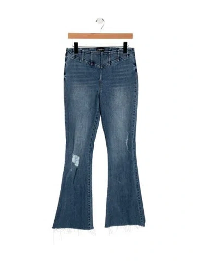Pre-owned Retroféte High-rise Flared Jeans In Blue