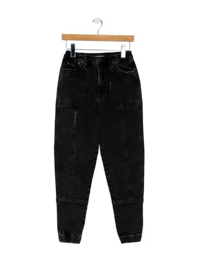 Pre-owned Retroféte High-rise Skinny Leg Jeans In Black