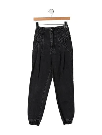 Pre-owned Retroféte High-rise Skinny Leg Jeans In Black