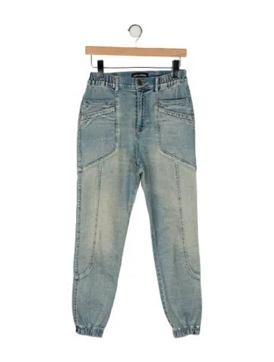 Pre-owned Retroféte High-rise Skinny Leg Jeans In Blue
