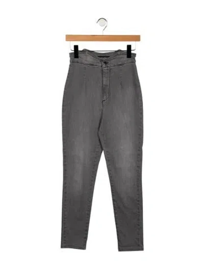 Pre-owned Retroféte High-rise Skinny Leg Jeans In Gray