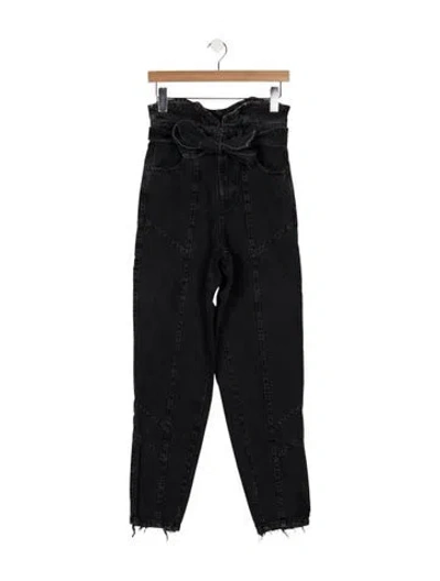 Pre-owned Retroféte High-rise Straight Leg Jeans In Black