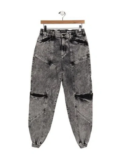 Pre-owned Retroféte High-rise Straight Leg Jeans In Black/grey