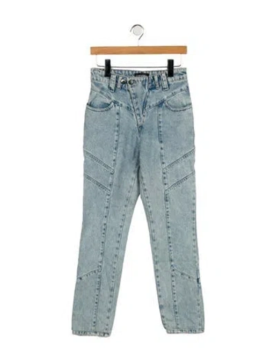 Pre-owned Retroféte High-rise Straight Leg Jeans In Blue