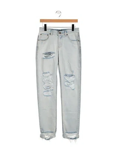 Pre-owned Retroféte High-rise Straight Leg Jeans In Blue