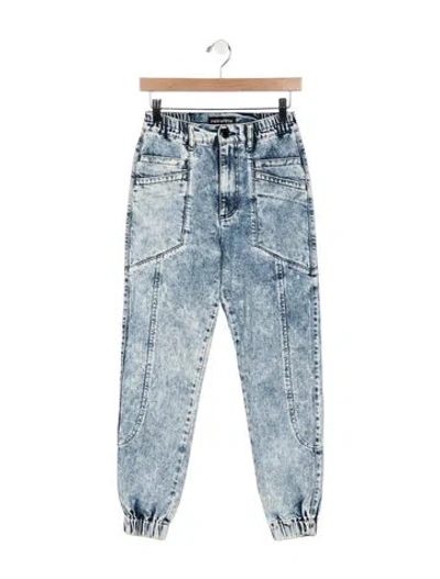 Pre-owned Retroféte High-rise Straight Leg Jeans In Blue