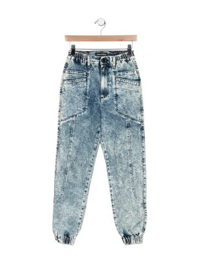Pre-owned Retroféte High-rise Straight Leg Jeans In Blue