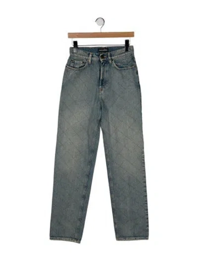 Pre-owned Retroféte High-rise Straight Leg Jeans In Green