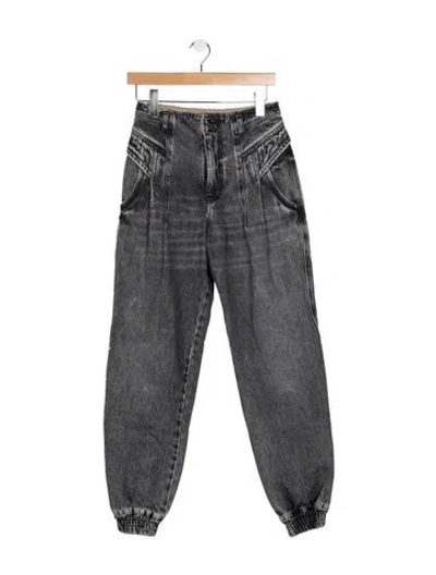 Pre-owned Retroféte High-rise Straight Leg Jeans In Grey