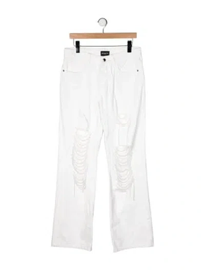 Pre-owned Retroféte High-rise Straight Leg Jeans In Neutral