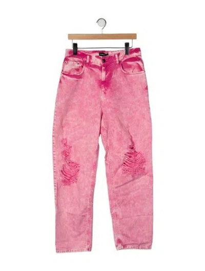 Pre-owned Retroféte High-rise Straight Leg Jeans W/ Tags In Pink
