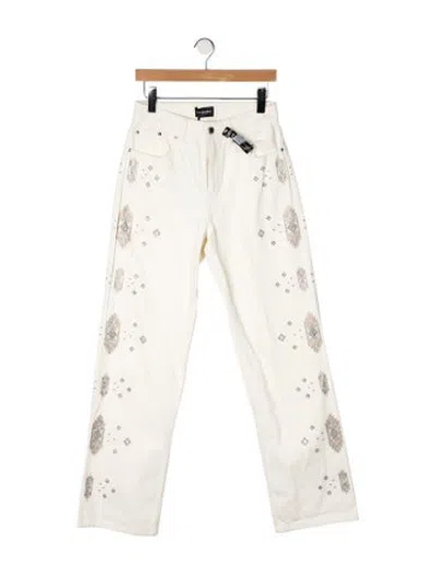 Pre-owned Retroféte High-rise Straight Leg Jeans W/ Tags In Yellow