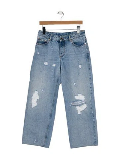 Pre-owned Retroféte High-rise Wide Leg Jeans In Blue