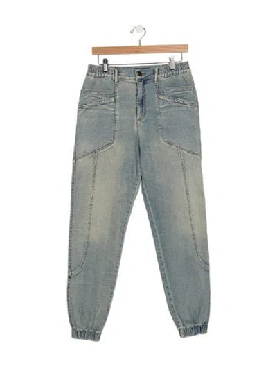 Pre-owned Retroféte High-rise Wide Leg Jeans In Blue