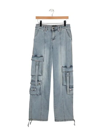 Pre-owned Retroféte High-rise Wide Leg Jeans In Blue