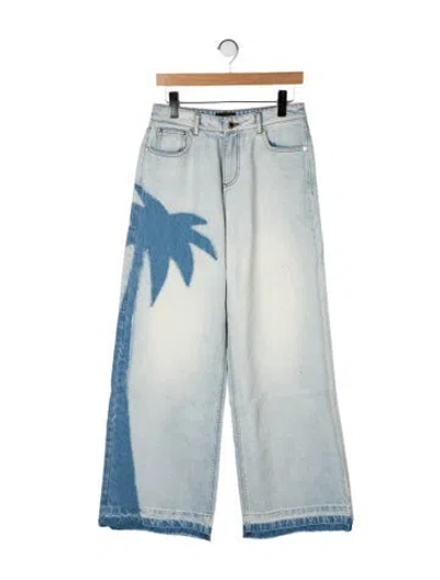 Pre-owned Retroféte High-rise Wide Leg Jeans W/ Tags In Blue