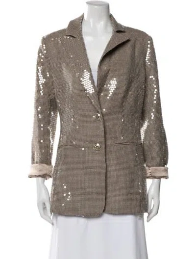Pre-owned Retroféte Houndstooth Print Blazer In Multi