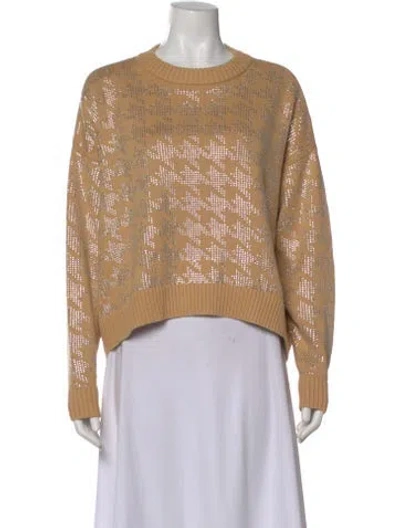 Pre-owned Retroféte Houndstooth Print Crew Neck Sweater In Neutral