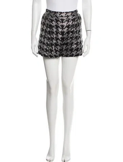 Pre-owned Retroféte Houndstooth Print Mini Shorts In Black