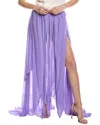Retroféte Ina Silk Maxi Dress In Purple