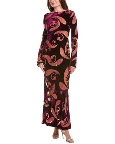 Retroféte Retrofête Iona Velvet Burnout Dress In Multi