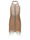 Retroféte Irina Halter Dress In Silver