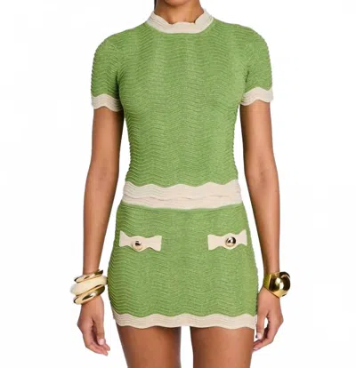 Retroféte Iyla Rib Knit Top In Green