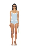 Retroféte Jacquette Romper In Blue