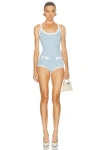 Retroféte Jacquette Romper In Blue