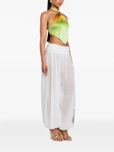 Retroféte Jamie Brushstroke-print Halterneck Top In Multi