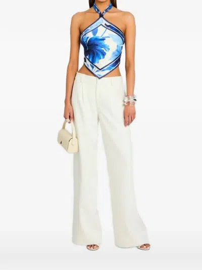 Retroféte Jamie Halterneck Top In Blue