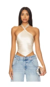 Retroféte Jamie Top In Light Champagne