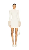 Retroféte Jane Faux Fur Dress In White
