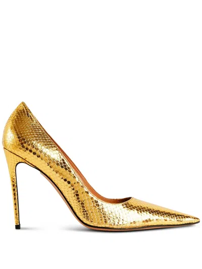 Retroféte Jasmin 110mm Heeled Pumps In Gold