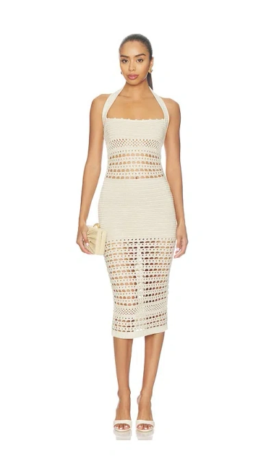 Retroféte Jaycee Crochet Dress In Brown