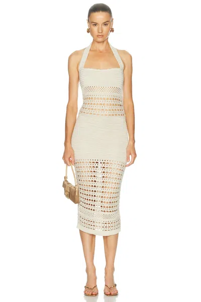 Retroféte Jaycee Crochet Dress In Brown