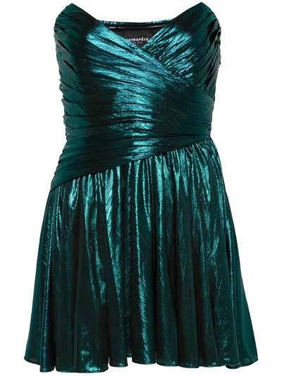 Retroféte Jayda Flared Minidress In Blue