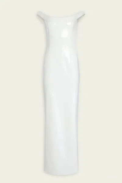 RETROFÉTE JAZMINA SEQUIN DRESS IN WHITE