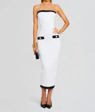 Retroféte Jenn Dress In White And Black