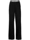 Retroféte Jessa Crystal-embellished Trousers In Black/silver