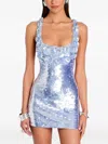 Retroféte Joanne Sequin-embellished Dress In Blue