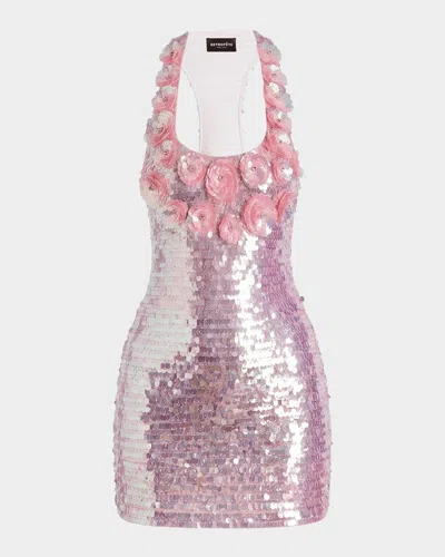 Retroféte Joanne Sequin Mini Dress In Pink