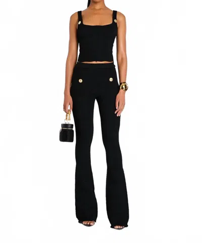 Retroféte Joliet Knit Pants In Metallic Black