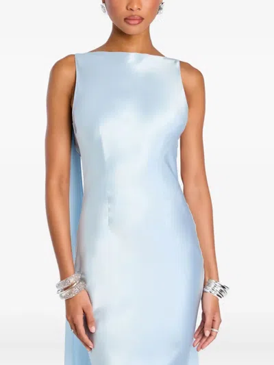 Retroféte Julia Cape-back Mermaid Dress In Blue