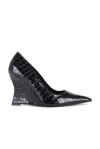 Retroféte Julianna Leather Pump In Black Croco