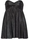 Retroféte Kaiser Metallic Strapless A-line Mini Dress In Black