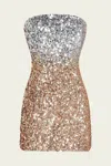 Retroféte Retrofete Retrofete Gold Dress With Sequined Detailing